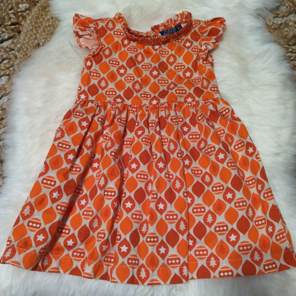 TukTuk Orange Ruffle dress
